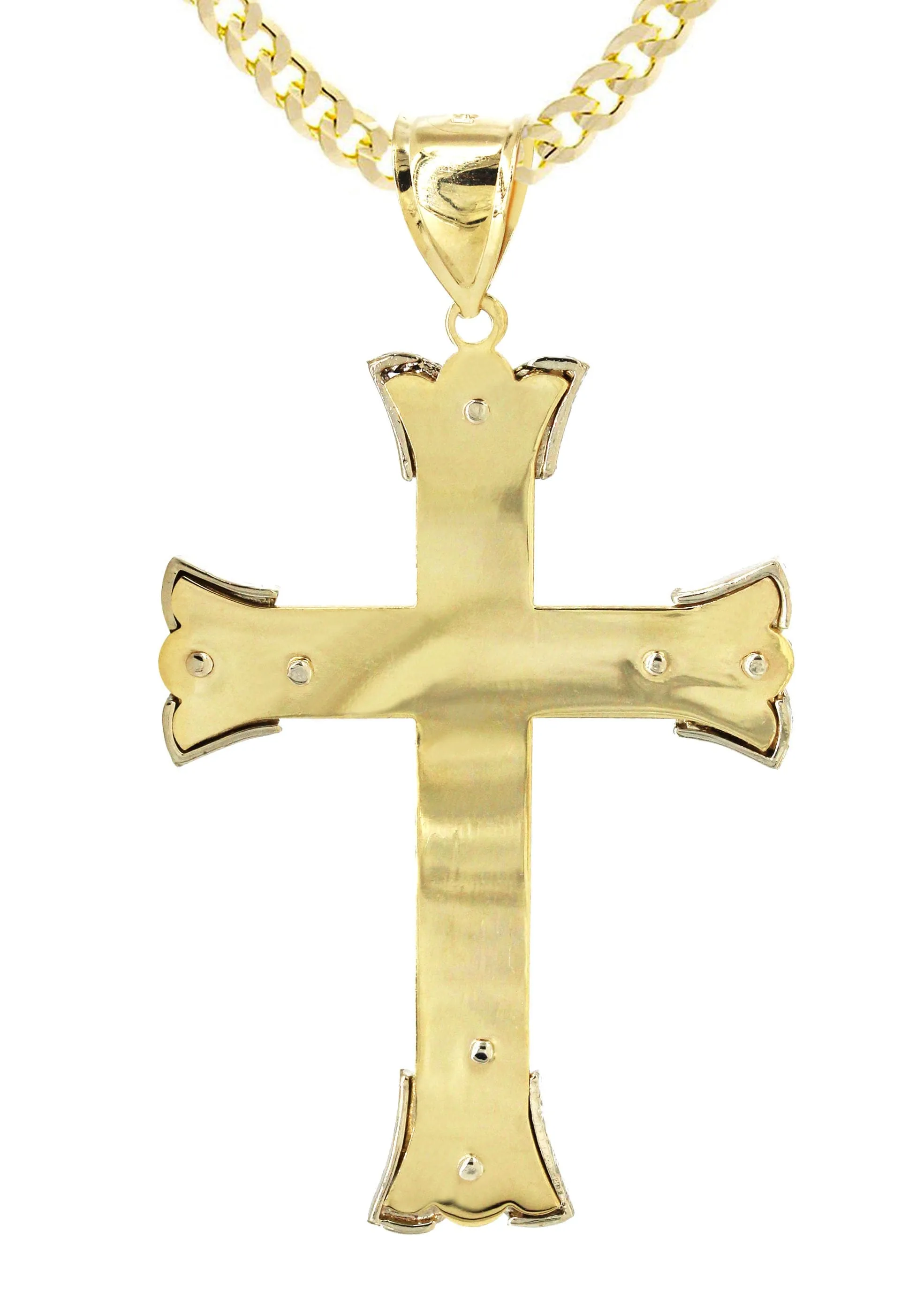 10K Yellow Gold Cross / Crucifix Necklace | Appx. 21.2 Grams