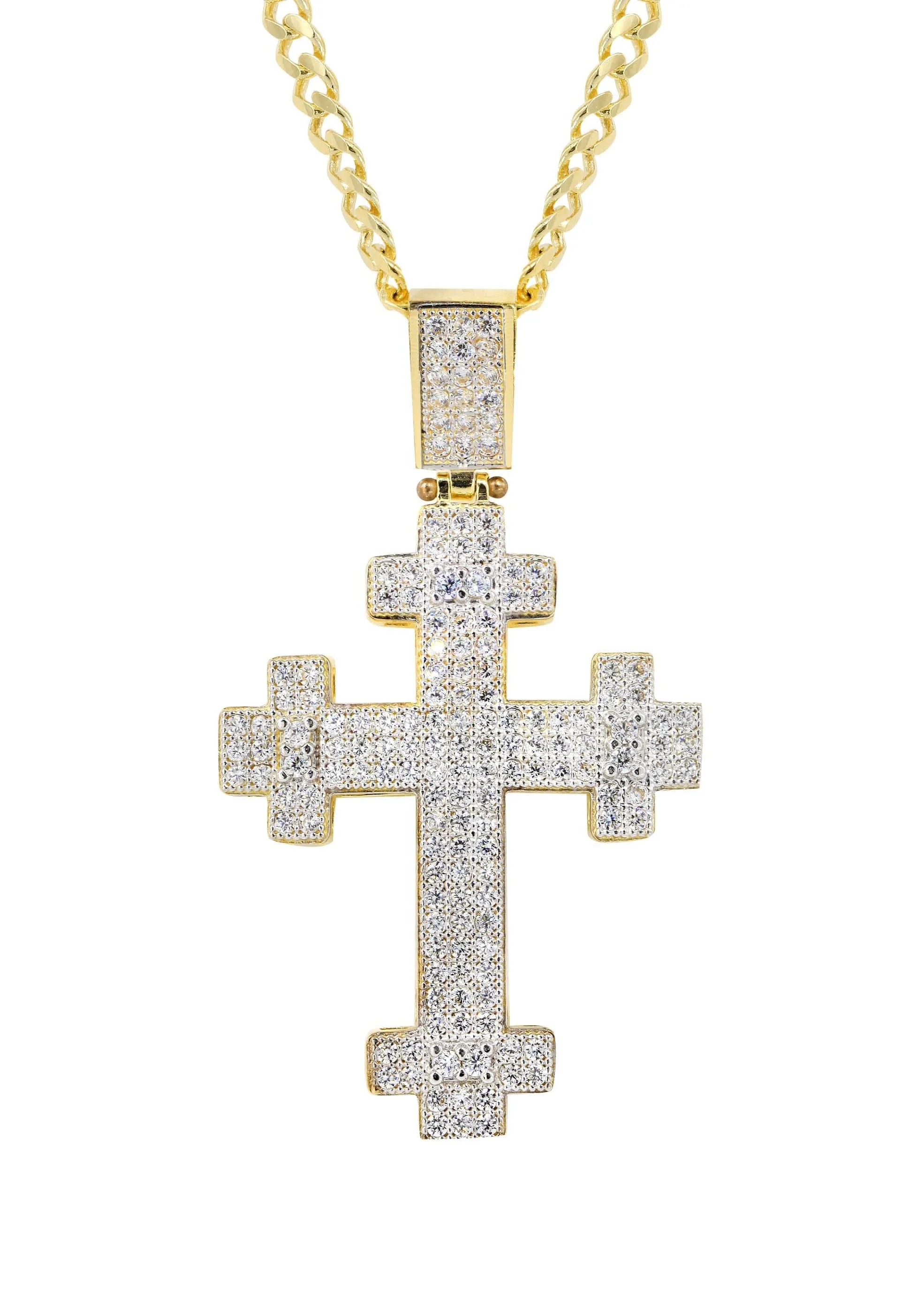 10K Yellow Gold Cross Necklace | Appx. 16.8 Grams