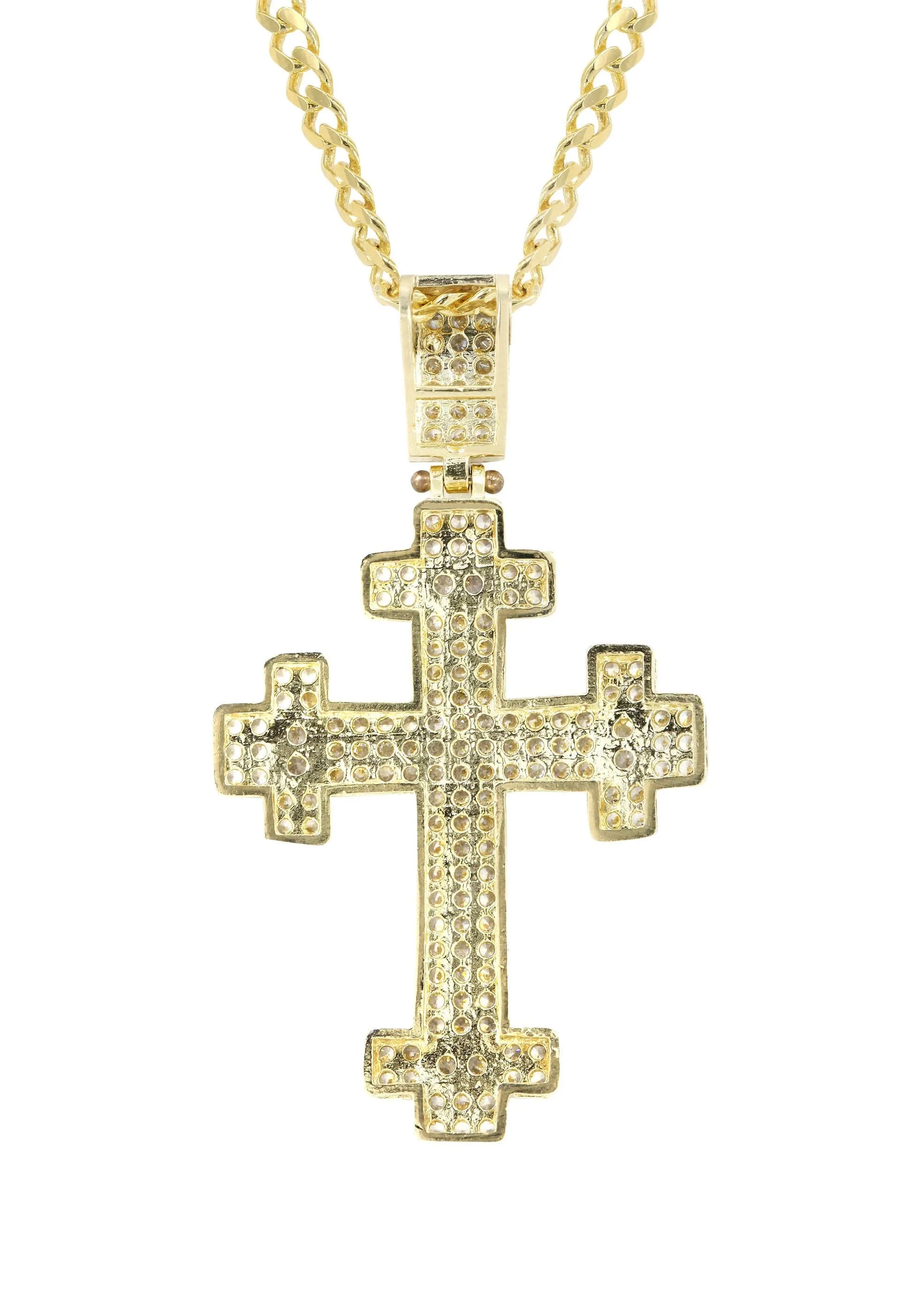 10K Yellow Gold Cross Necklace | Appx. 16.8 Grams