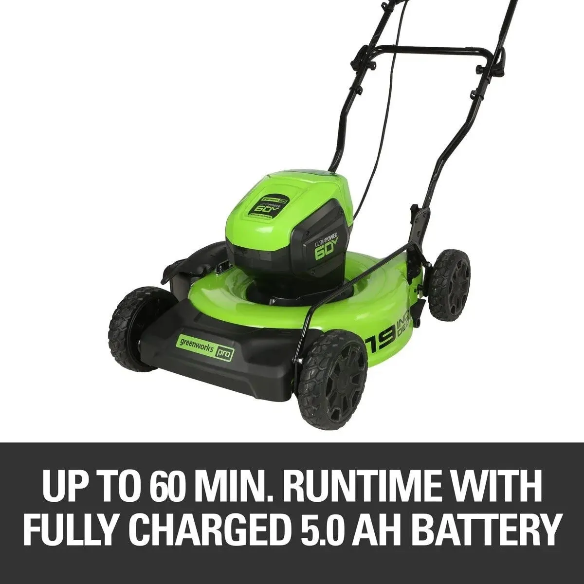 60V 19" Cordless Battery Push Mower Combo Kit w/ Blower and String Trimmer w/ 5.0Ah Battery & Charger