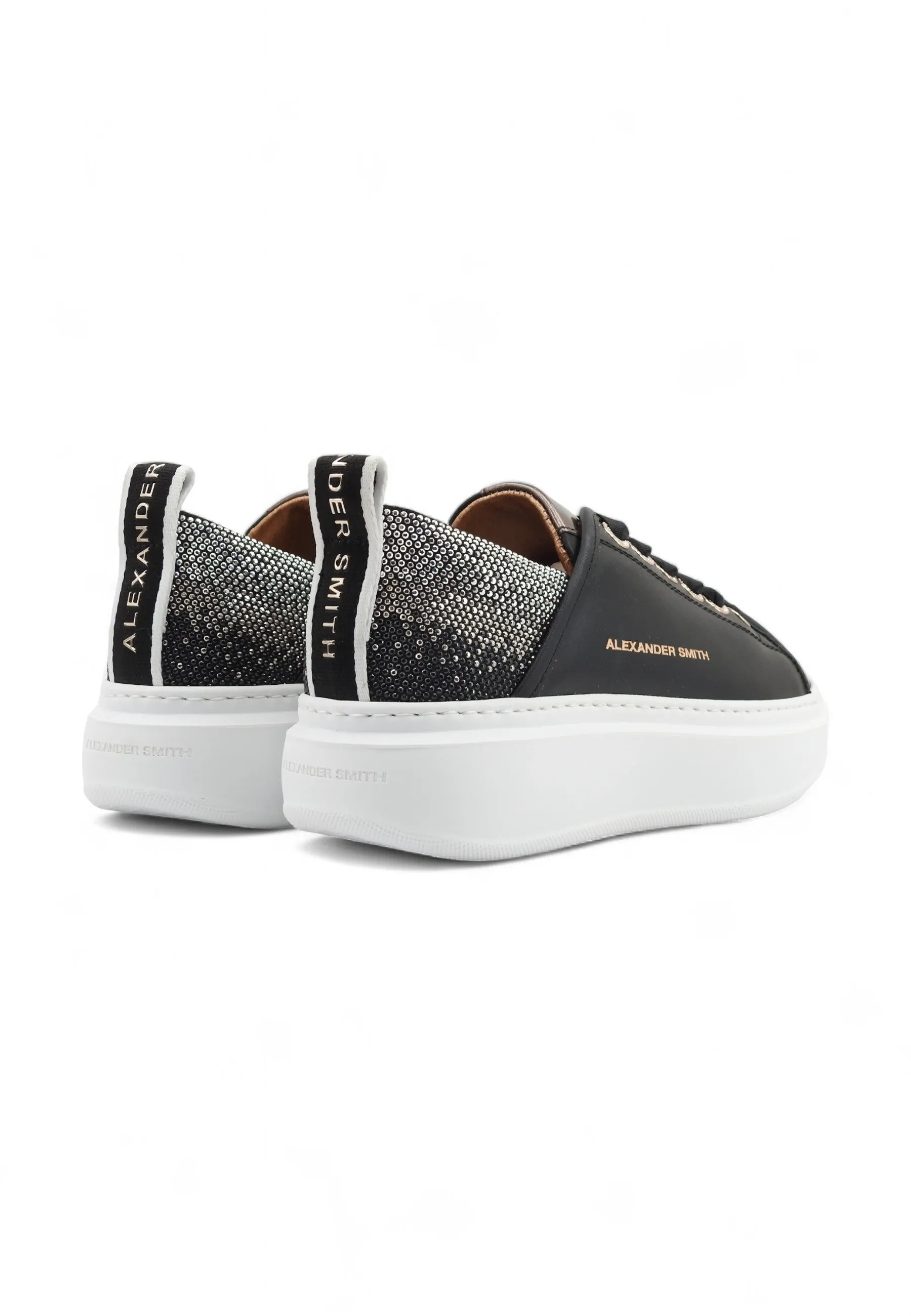 ALEXANDER SMITH Wembley Sneaker Donna Black Silver WYW0497