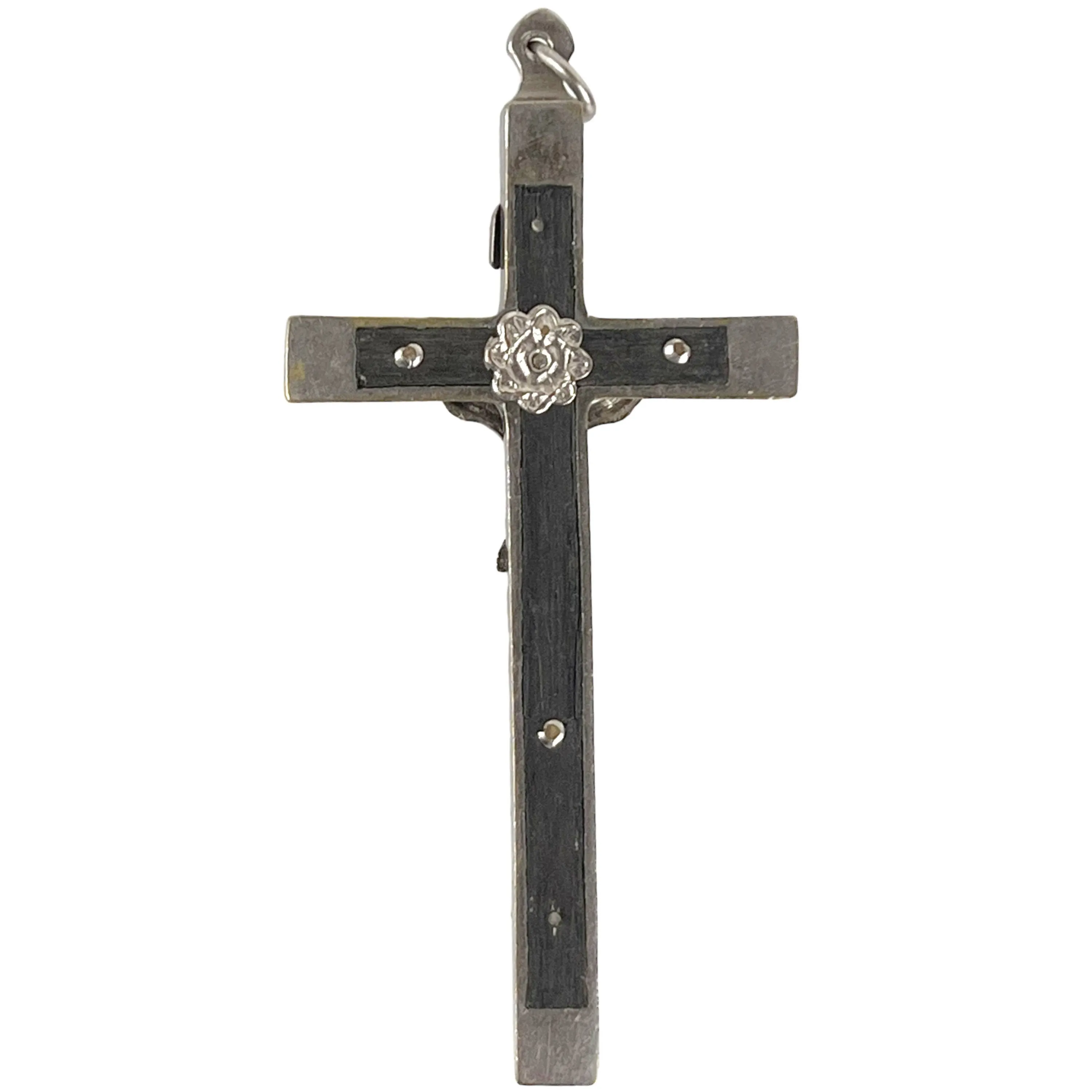 Antique Skull & Crossbones Pectoral Crucifix Monk Nun Priest Cross