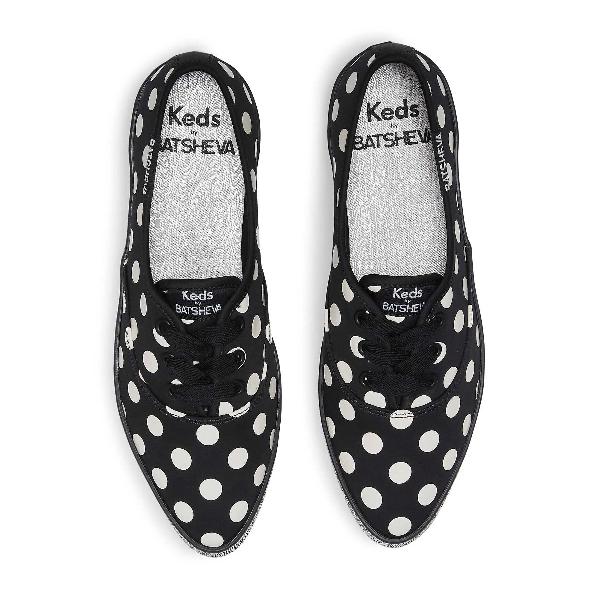 BATSHEVA KEDS POINT POLKA DOT BLACK/WHITE