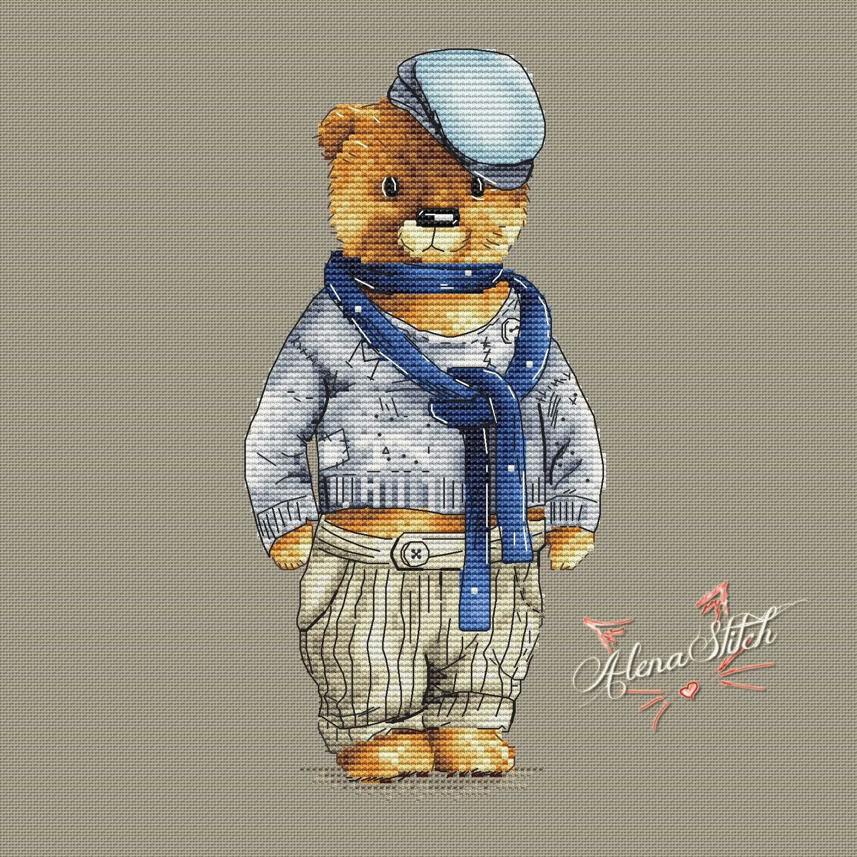 Bear Mavrik - PDF Cross Stitch Pattern