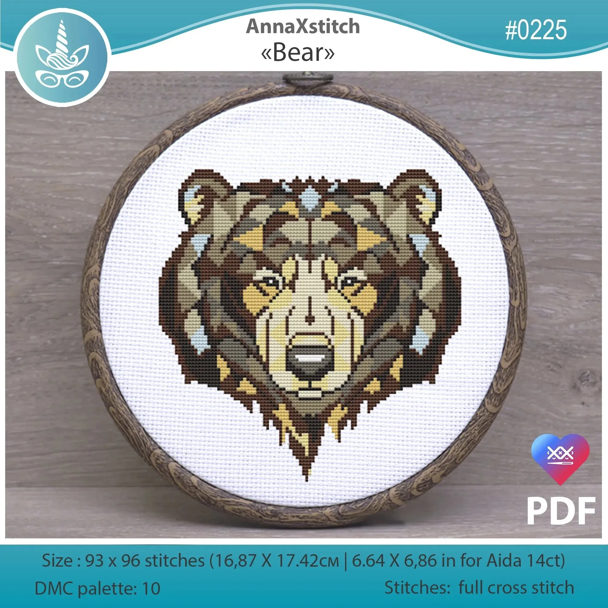 Bear - PDF Cross Stitch Pattern