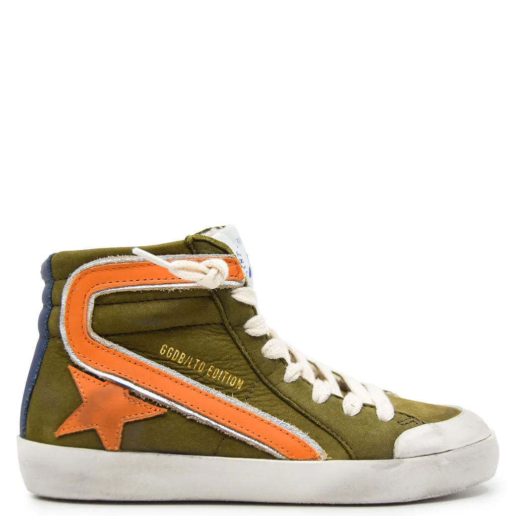 Bonpoint X Golden Goose Hunter Orange Hi Top Sneaker