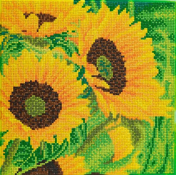 CAK-A172M: "Sunflower Joy" 30x30cm Crystal Art Kit