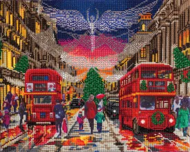 CAK-XLED20 "London Xmas Lights" 40x50cm LED Crystal Art Kit