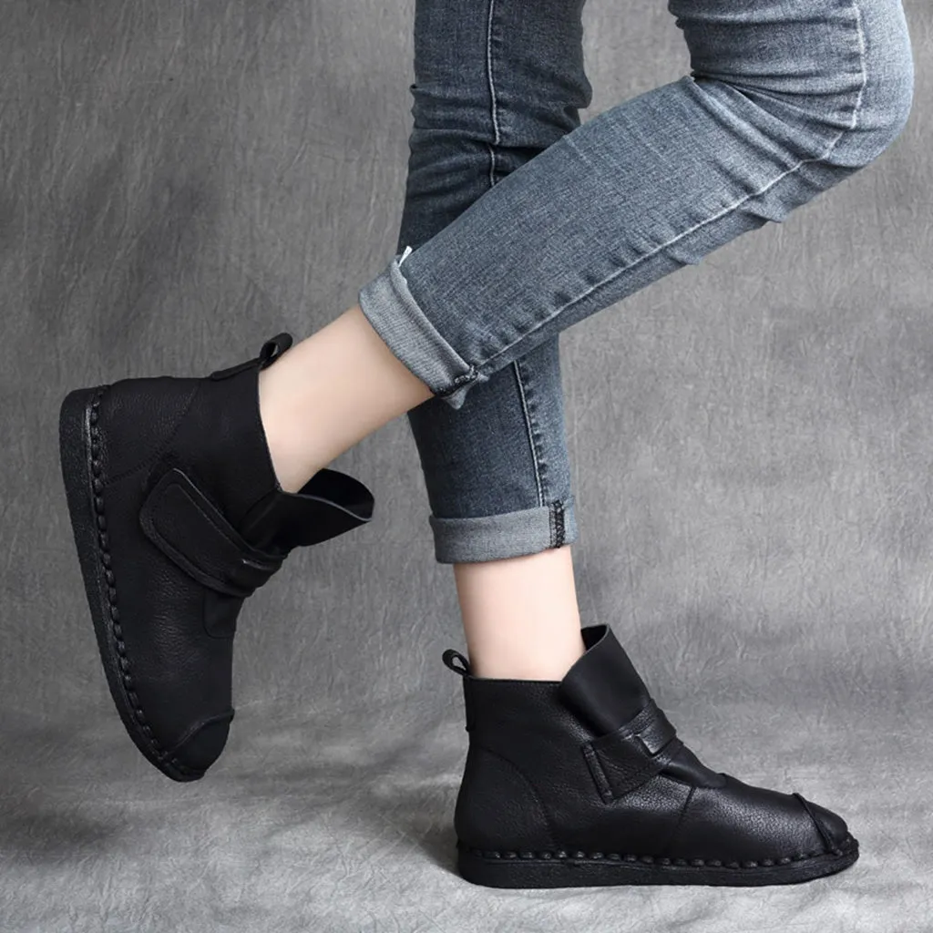 Casual Retro Leather Handmade Short Boots | Gift Shoes