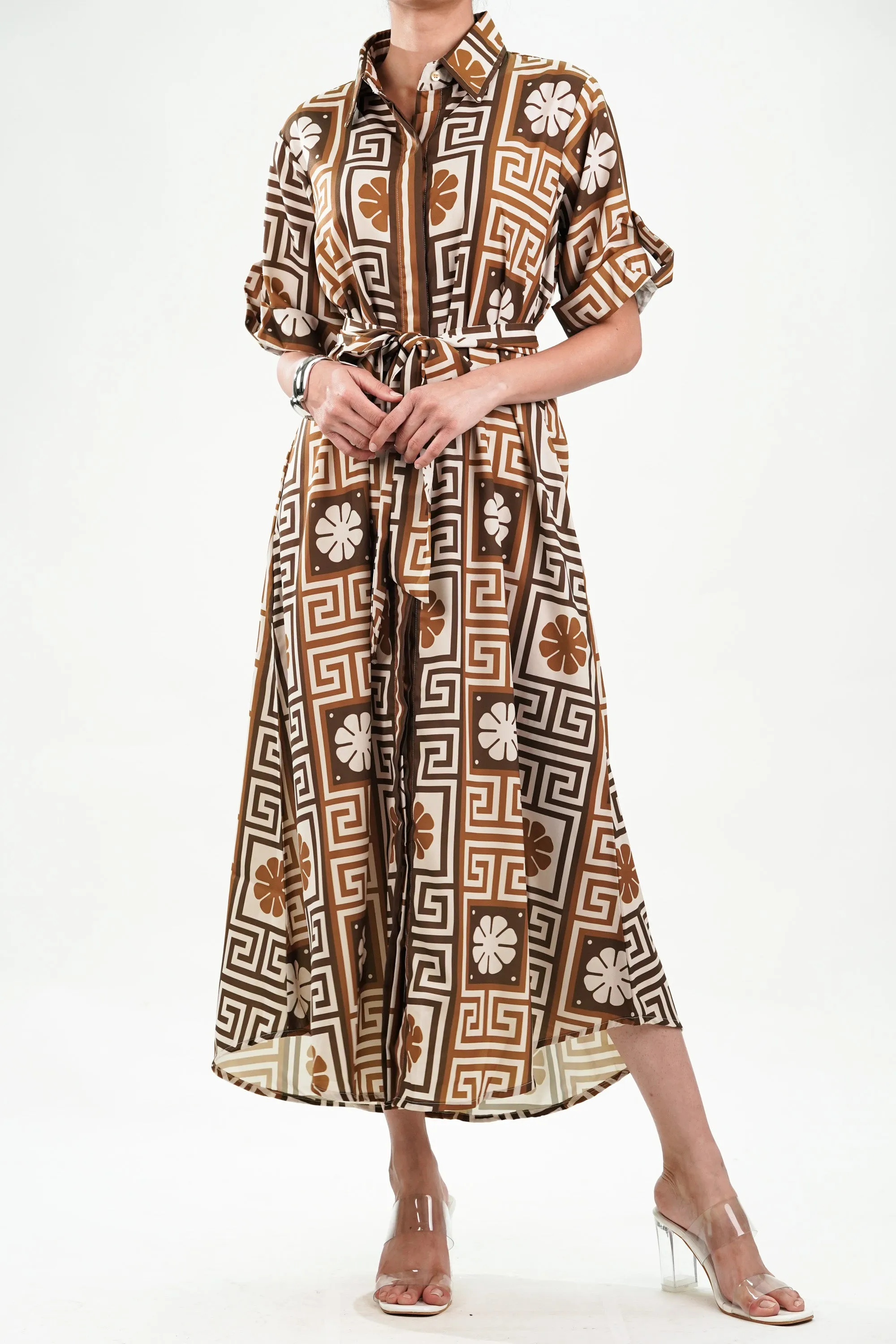 CHOCO ALMOND SHIRT DRESS