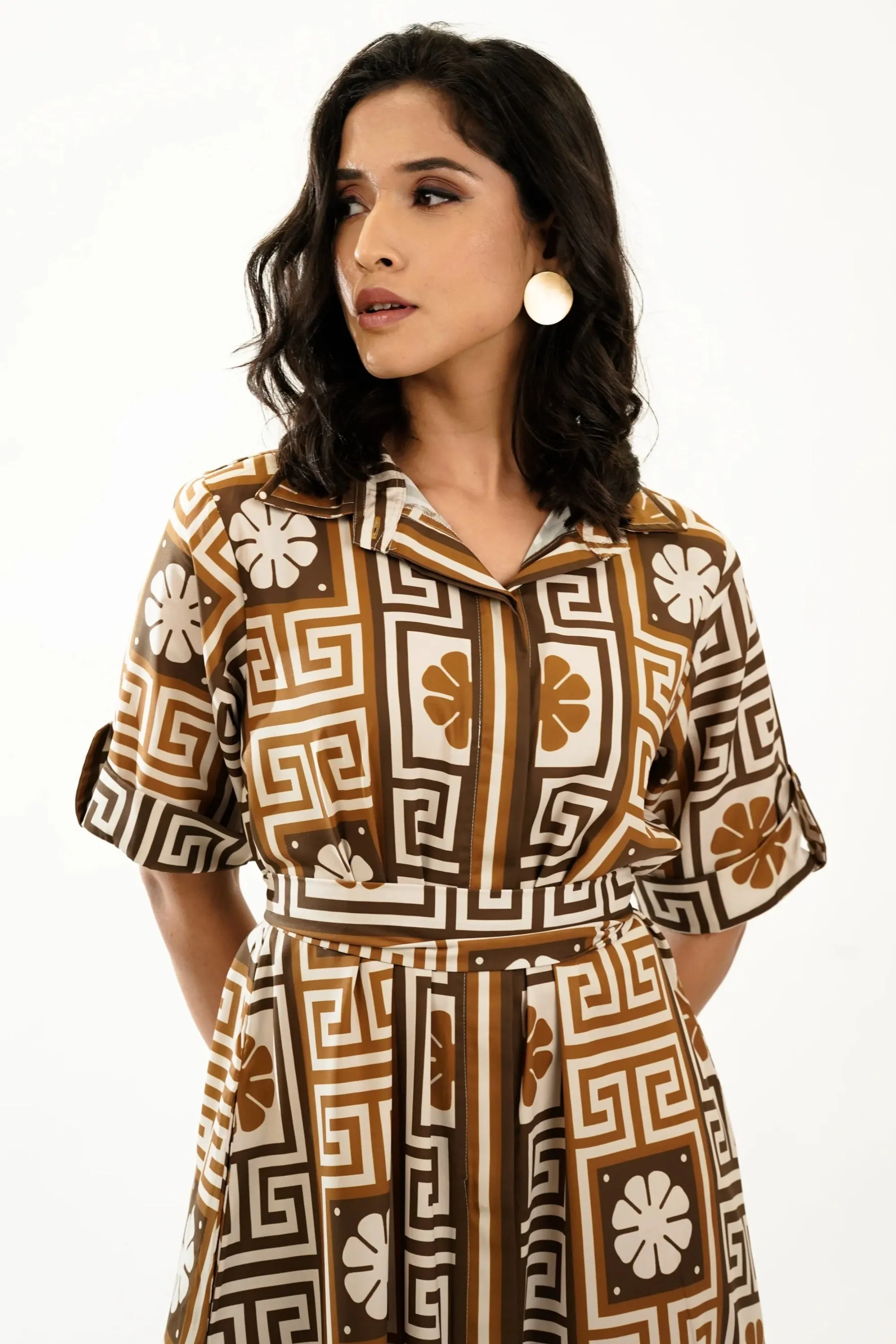 CHOCO ALMOND SHIRT DRESS