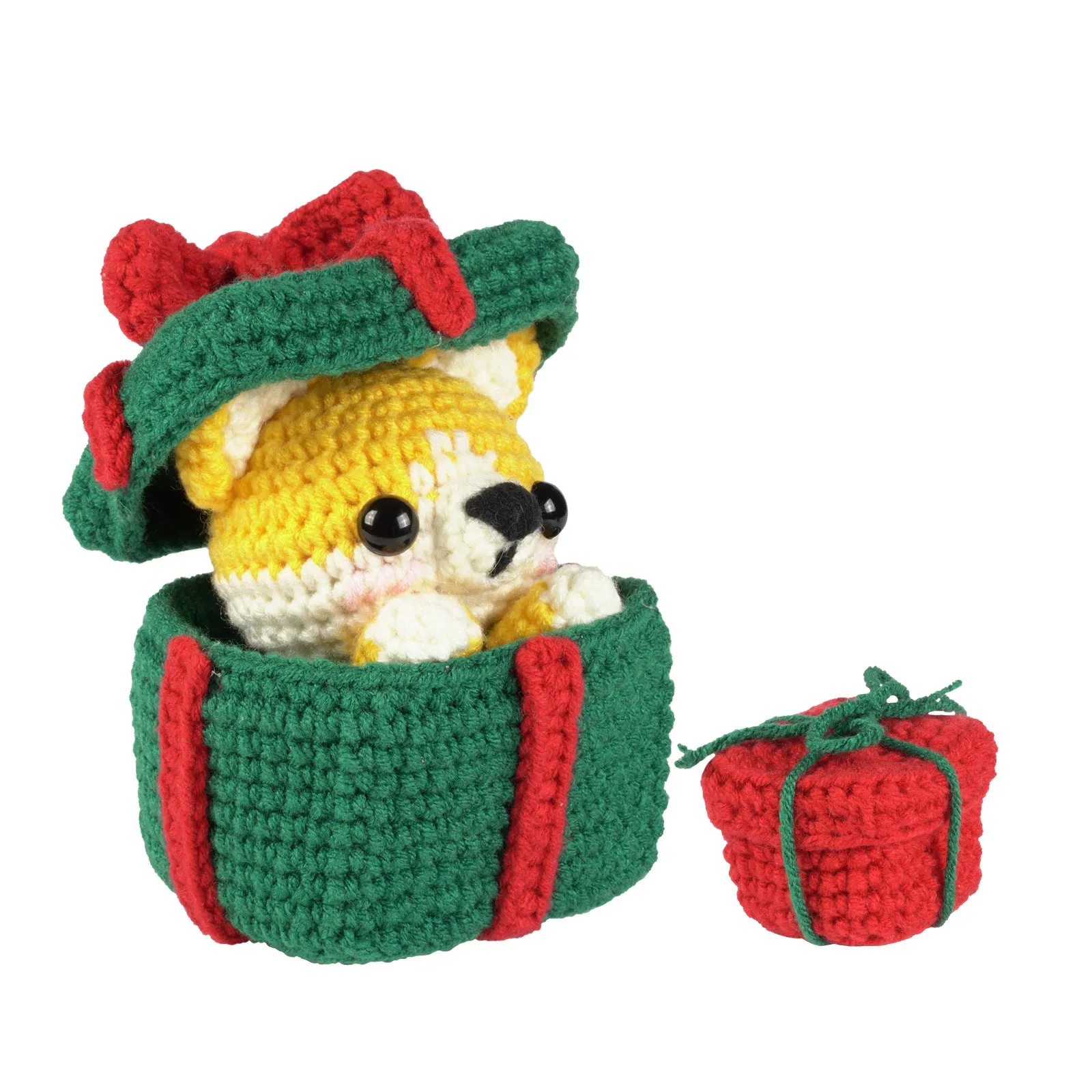 Christmas Crochet Kit for Beginners, Crochet Starter Kits for Adults Amigurumi Craft Knitting Crochet Animals Kits with Step-by-Step Video Tutorials