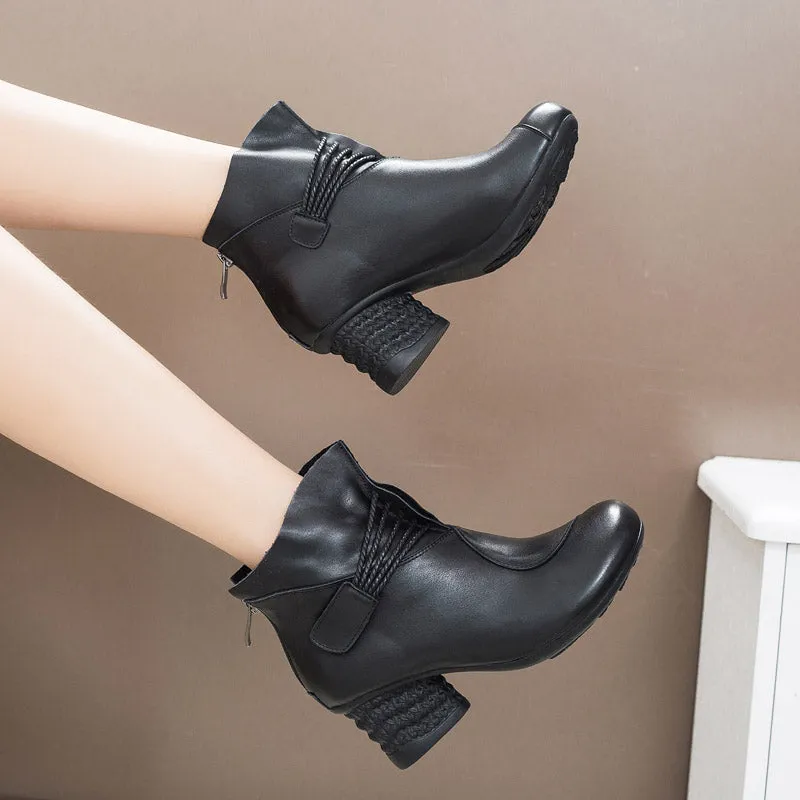 Chunky Handmade Retro Women's Boots | Gift Shoes