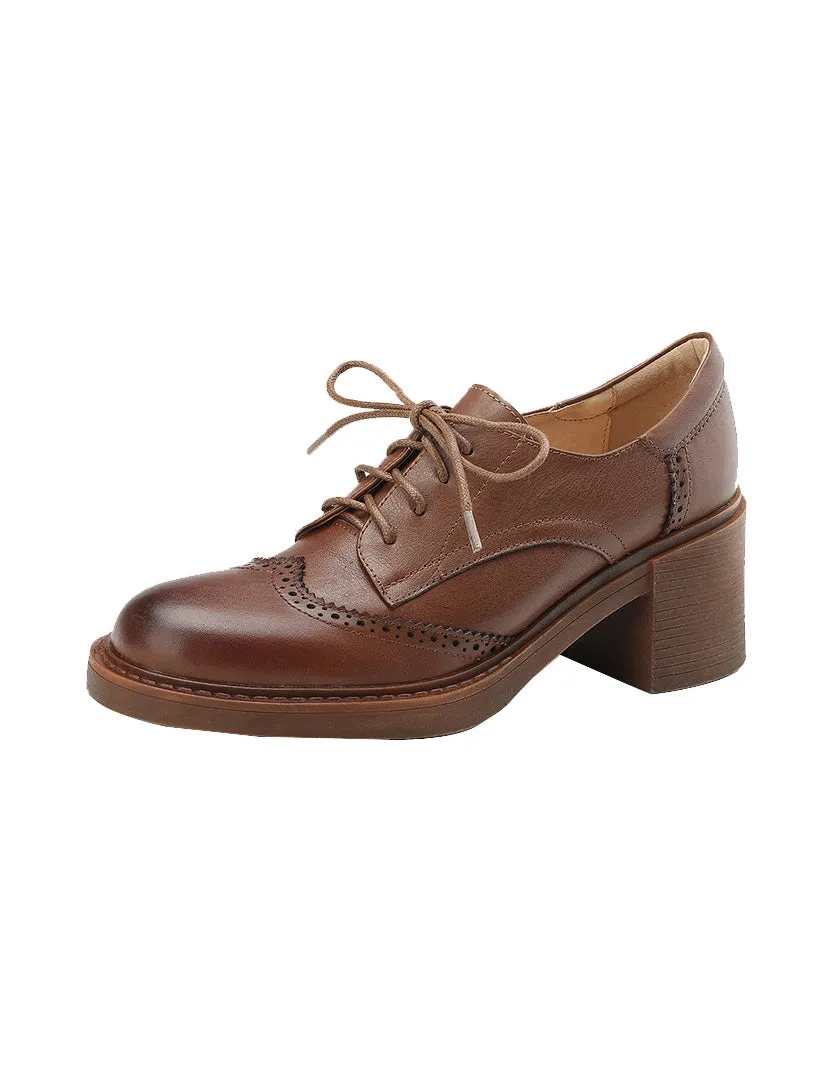 Chunky Heels British Style Oxford Shoes for Women 34-43