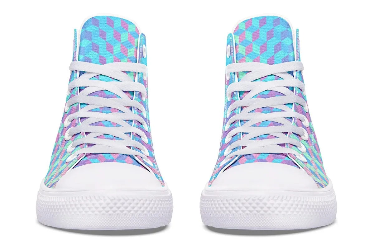 Colorful 3D High Top Shoes