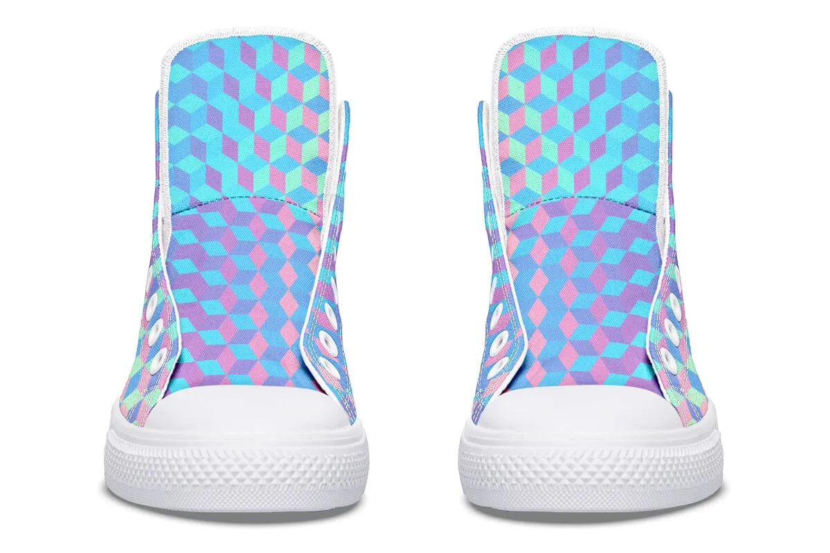 Colorful 3D High Top Shoes