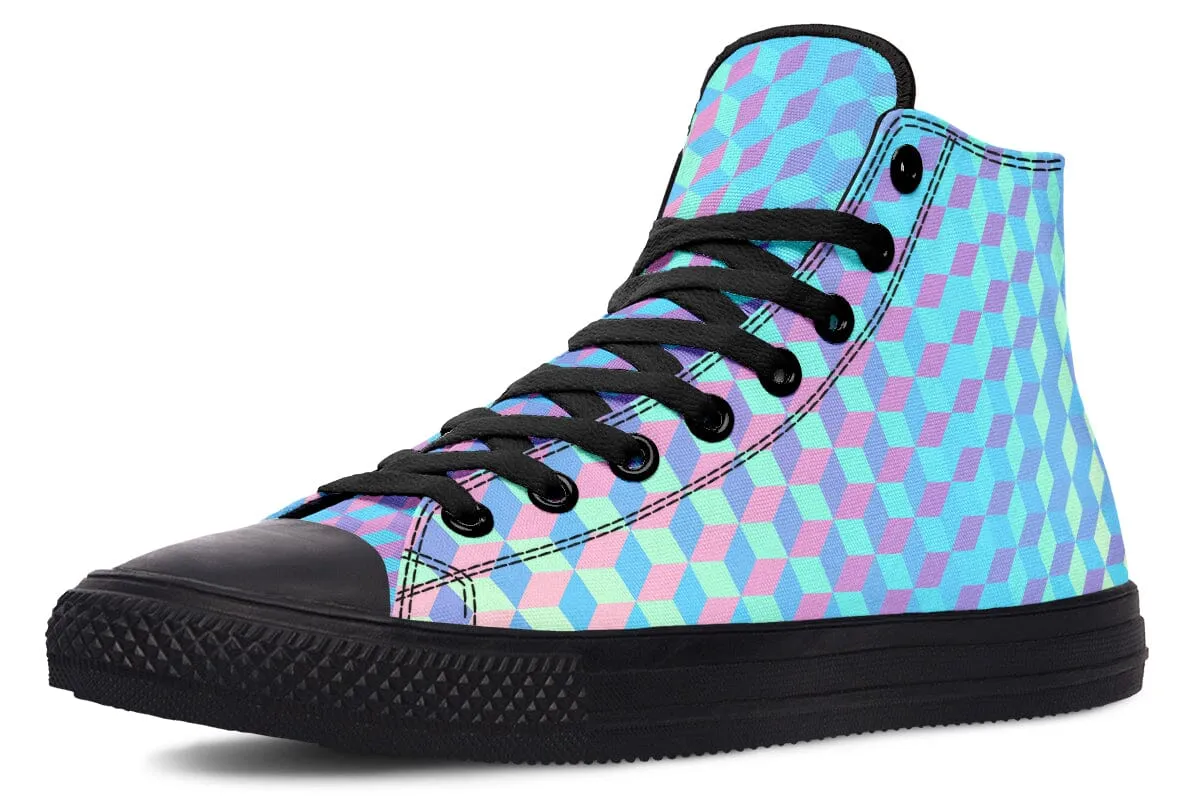 Colorful 3D High Top Shoes