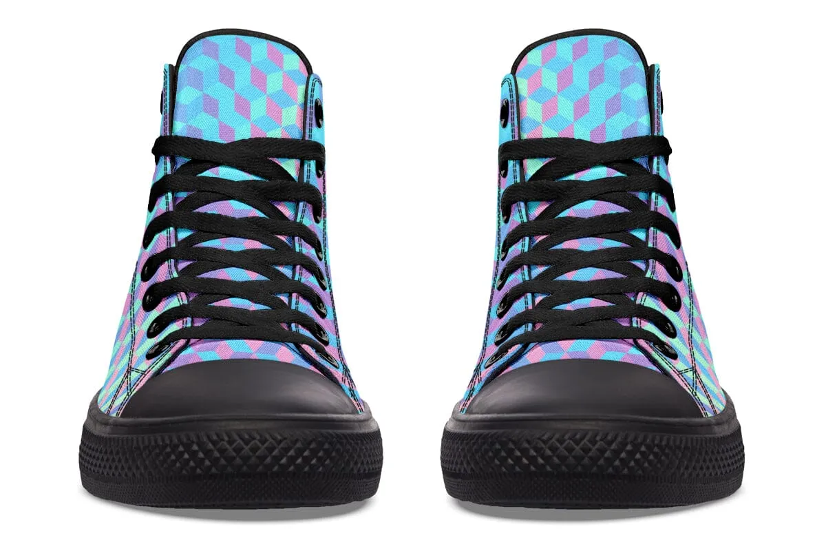 Colorful 3D High Top Shoes