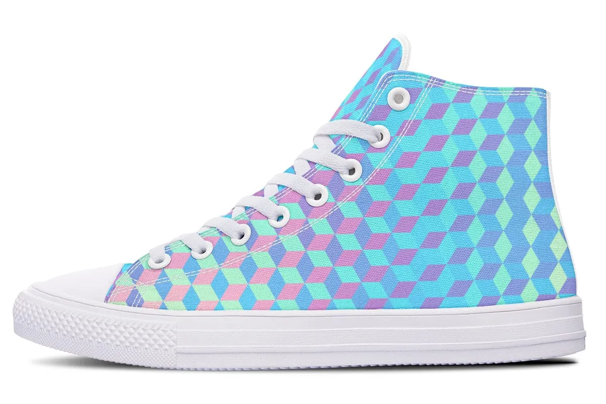 Colorful 3D High Top Shoes