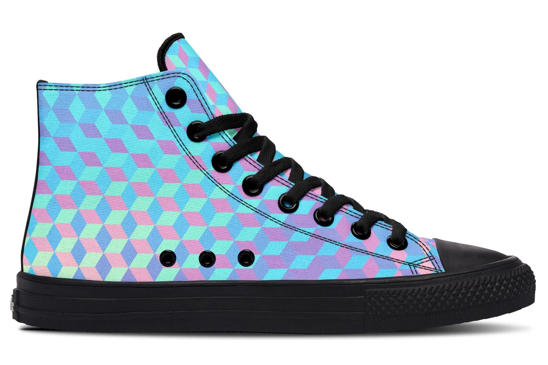 Colorful 3D High Top Shoes