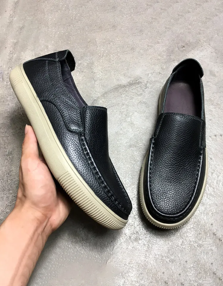 Comfy Casual Leather Flats for Men