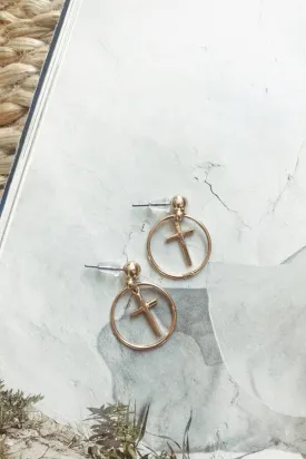 Cross Ring Earrings