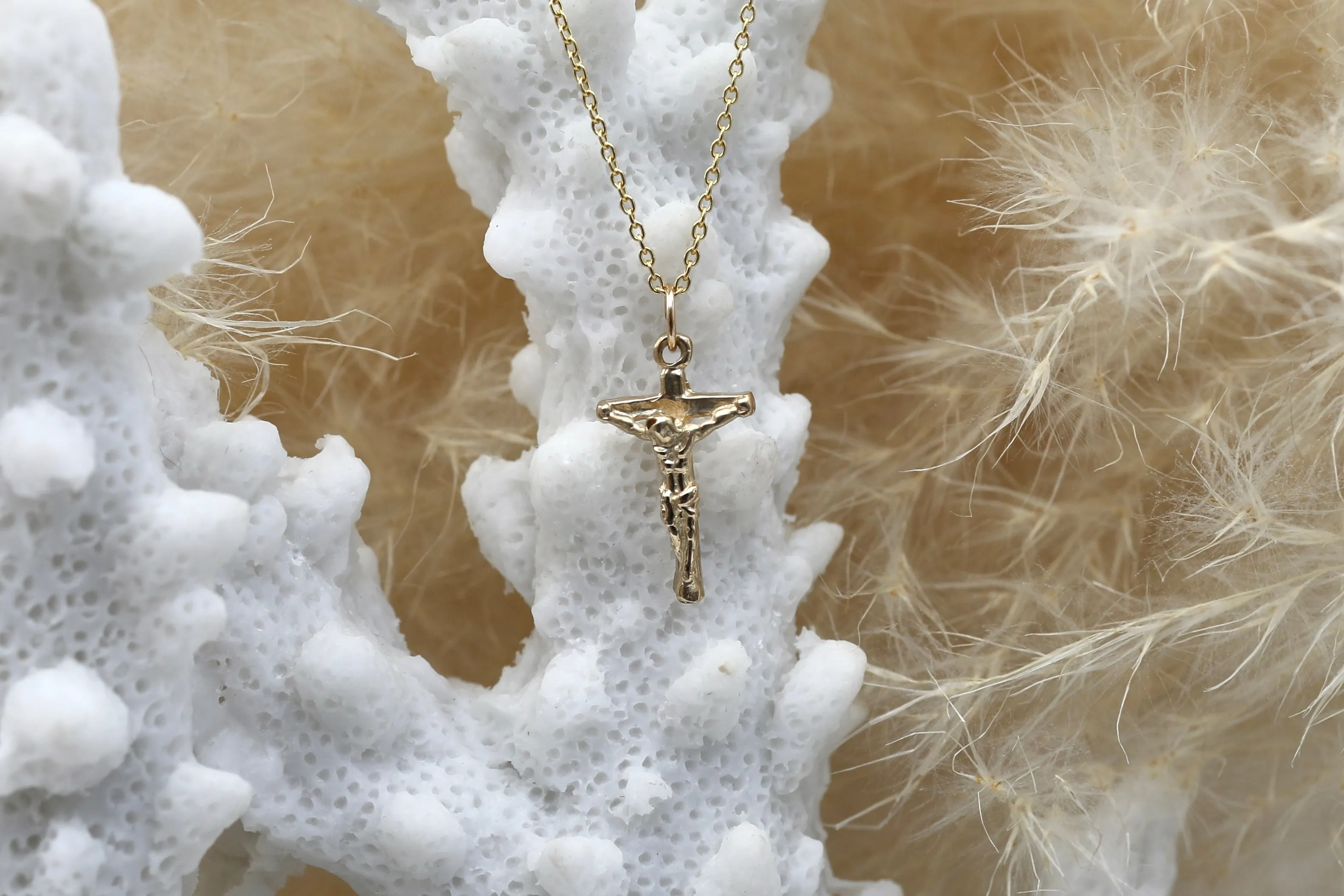 Crucifix Necklace in 14k Gold