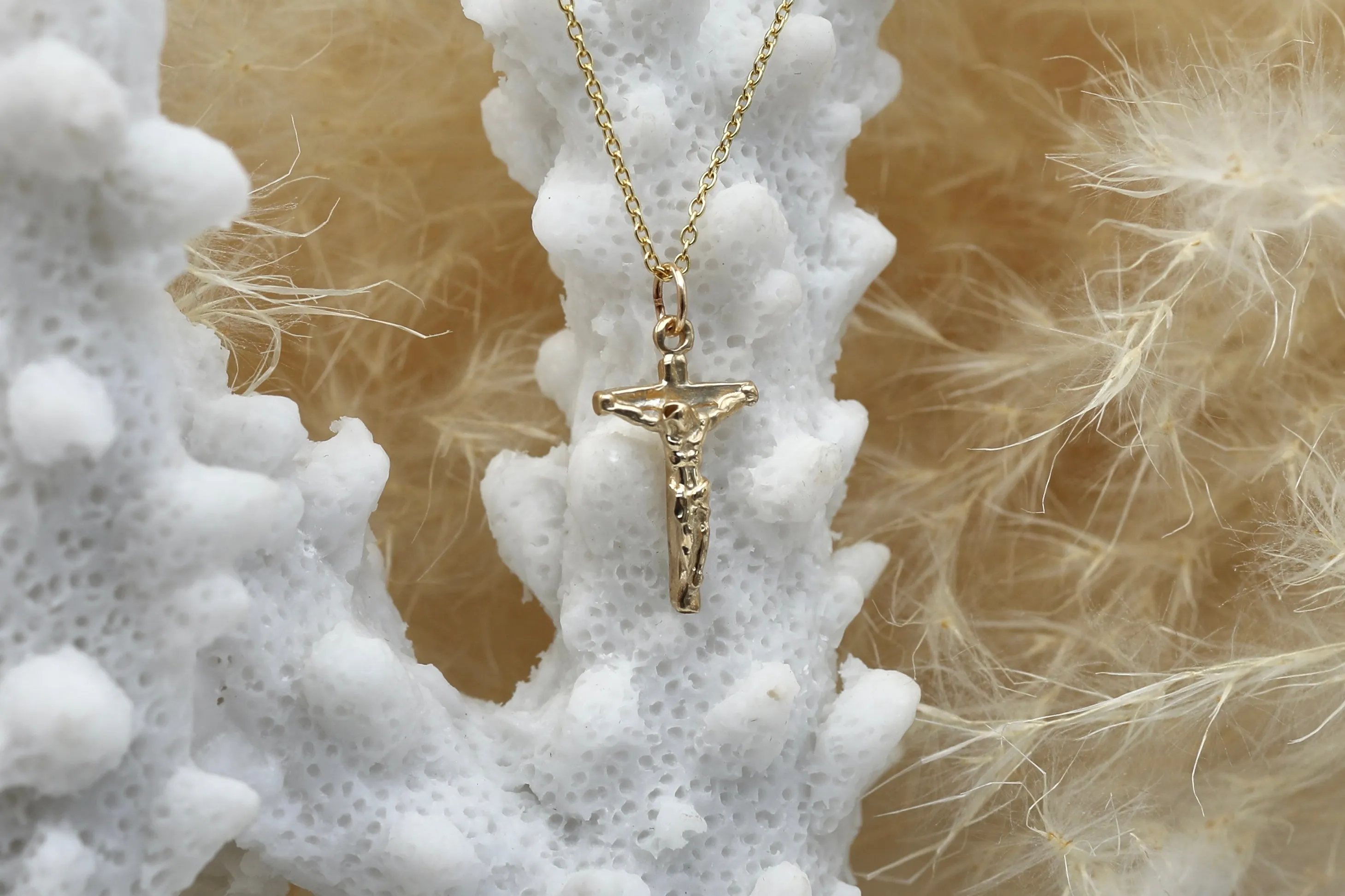 Crucifix Necklace in 14k Gold