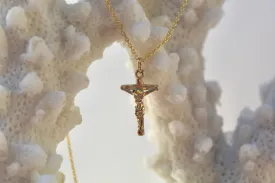 Crucifix Necklace in 14k Gold