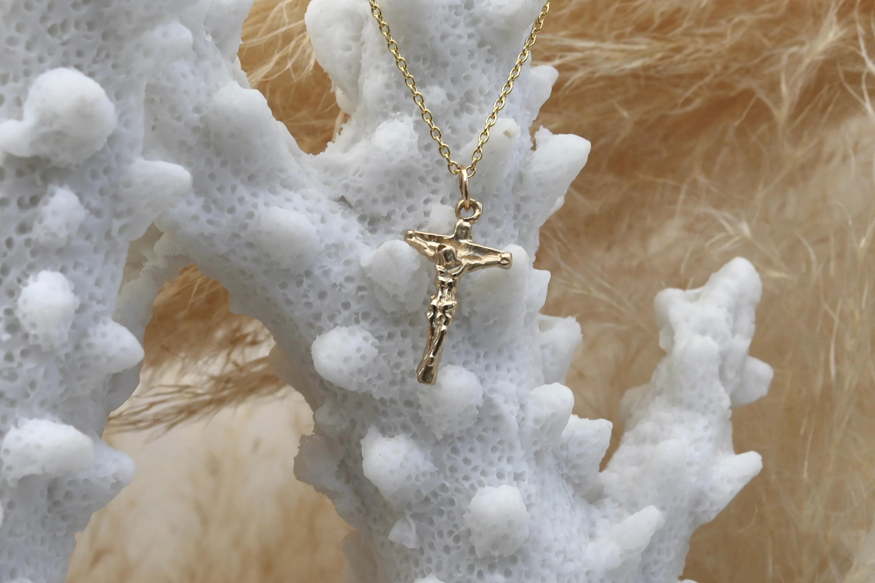 Crucifix Necklace in 14k Gold