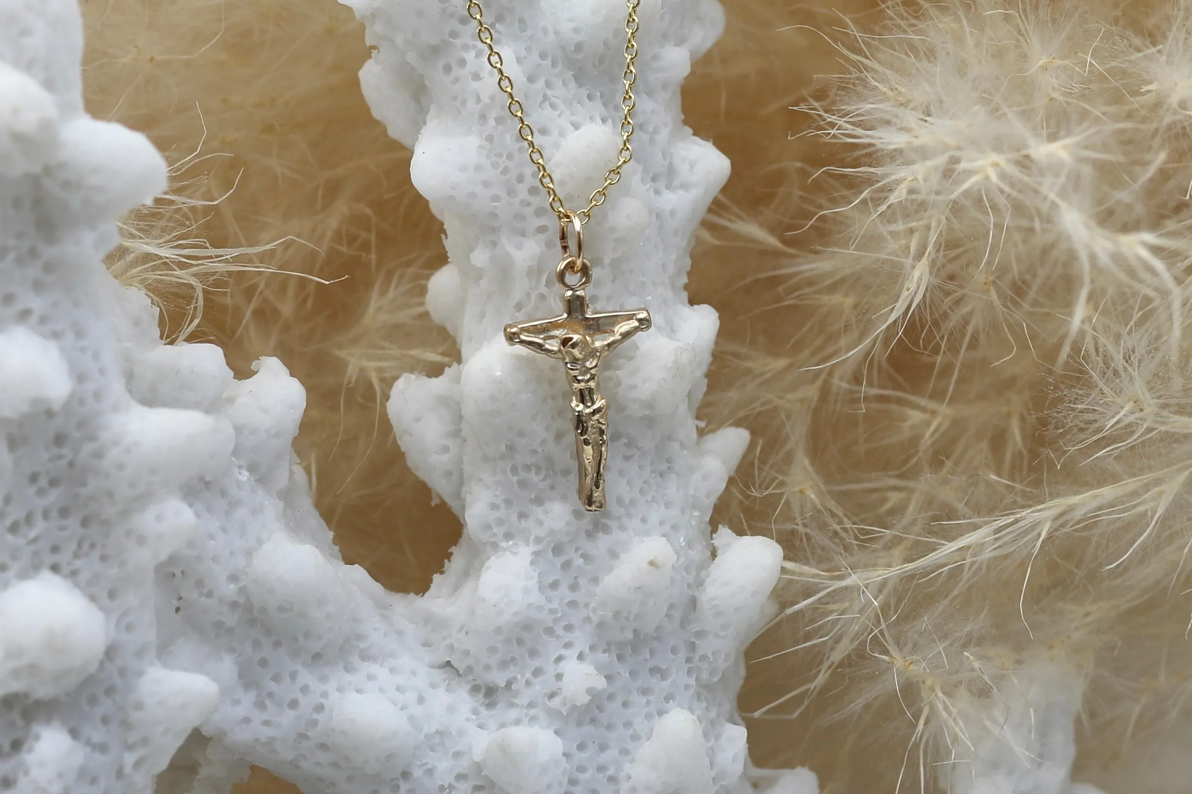 Crucifix Necklace in 14k Gold