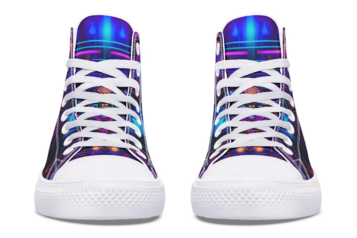 Cyber Patching High Top Shoes