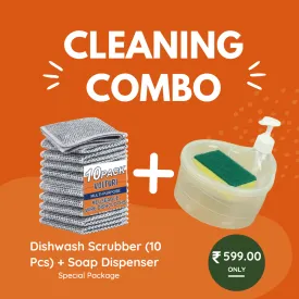 Dishwash Combo (Steel Scrubber   Soap Dispenser)