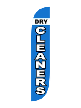 Dry Cleaners Feather Flag Blue