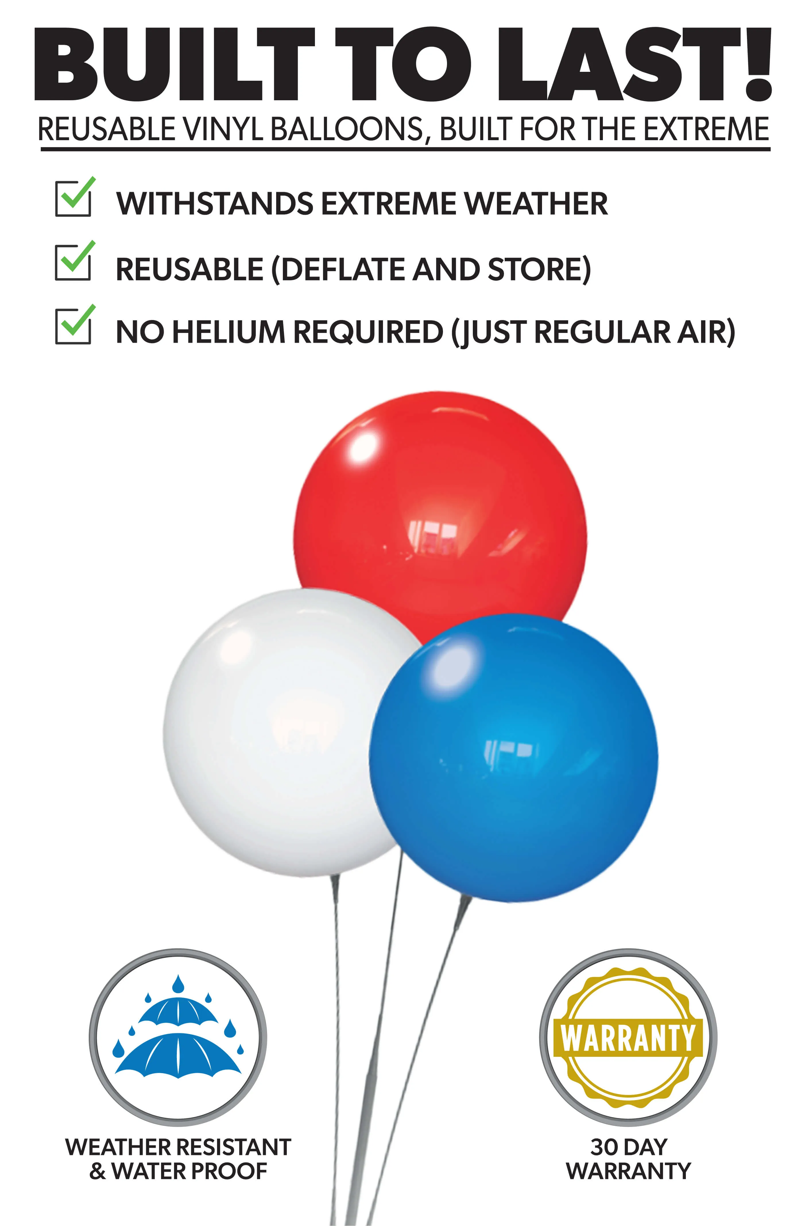 DuraBalloon® Outdoor Replacement Balloons