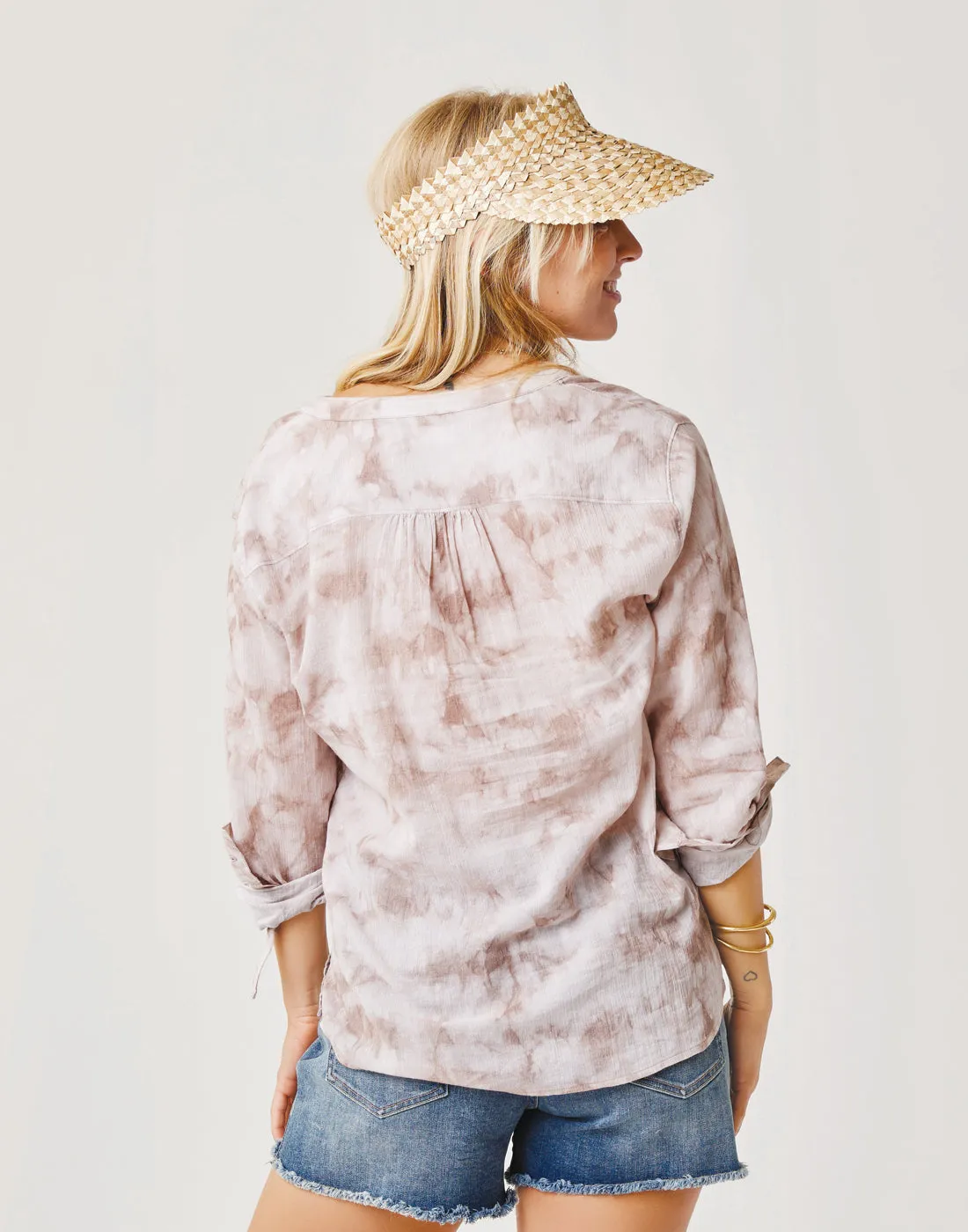 Dylan Gauze Shirt: Fawn Tie Dye