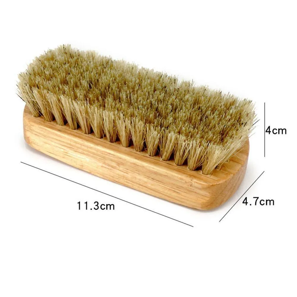 Elvio Pure Pig Bristle Wooden Shoe Brush