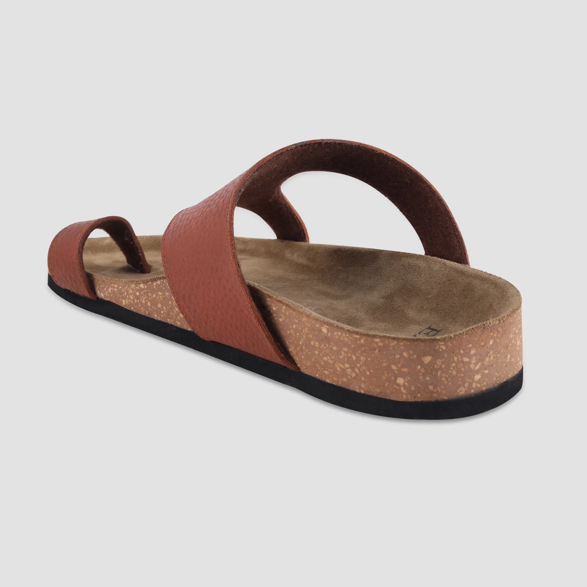 Ezok Tan Leather Sandal For Men