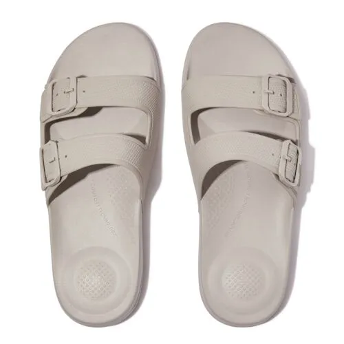 FitFlop Men's Iqushion Two-Bar Buckle Slides - Clay Grey