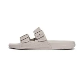 FitFlop Men's Iqushion Two-Bar Buckle Slides - Clay Grey