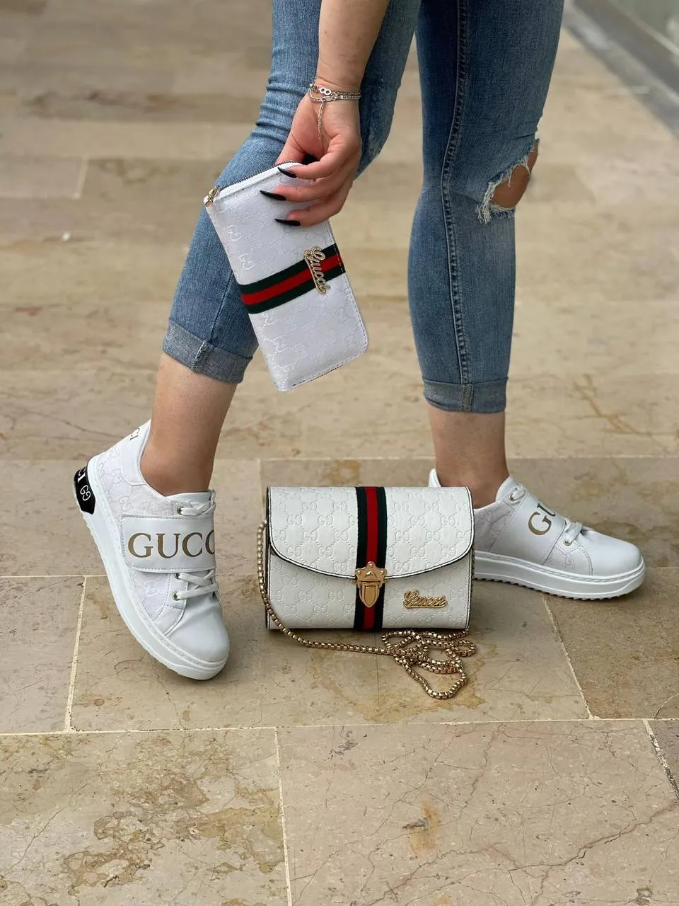 GG band sneaker bag set