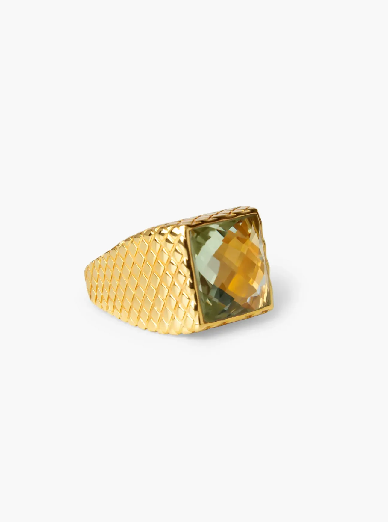 Glimmer Ring - Gold & Green Amethyst