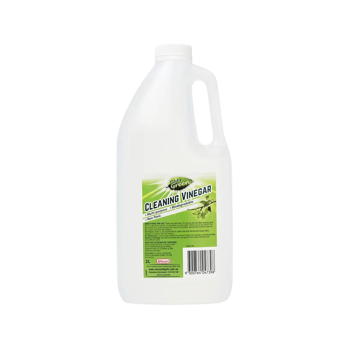 Glitz Green 2L Cleaning Vinegar