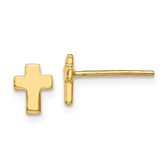 Gold Cross Earrings