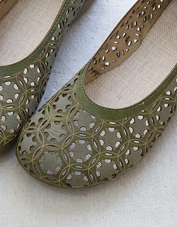 Handmade Comfortable Hollow Summer Flats