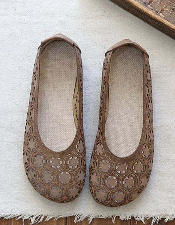 Handmade Comfortable Hollow Summer Flats