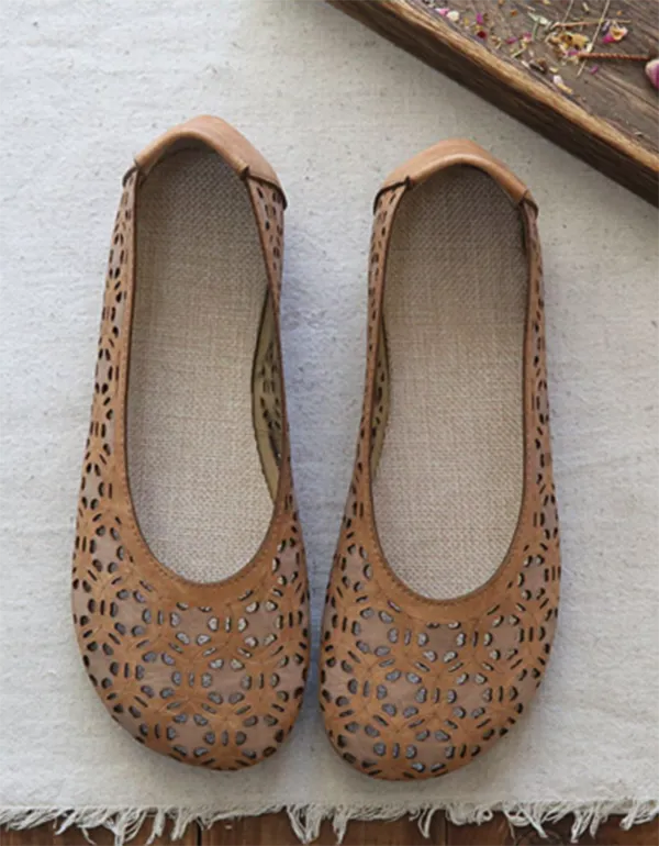 Handmade Comfortable Hollow Summer Flats