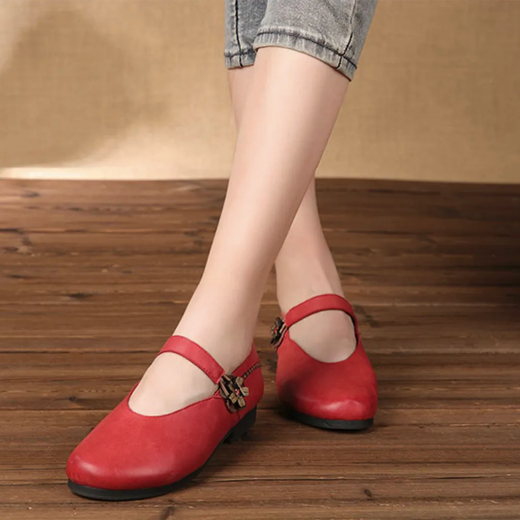 Handmade Cow Tendon Casual Retro Flats | Gift Shoes