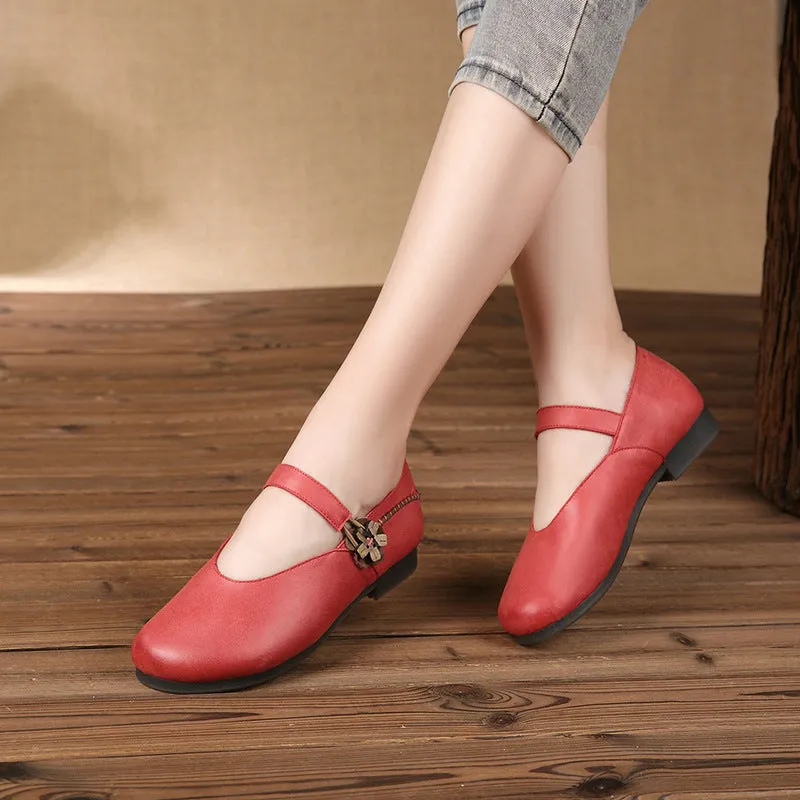 Handmade Cow Tendon Casual Retro Flats | Gift Shoes