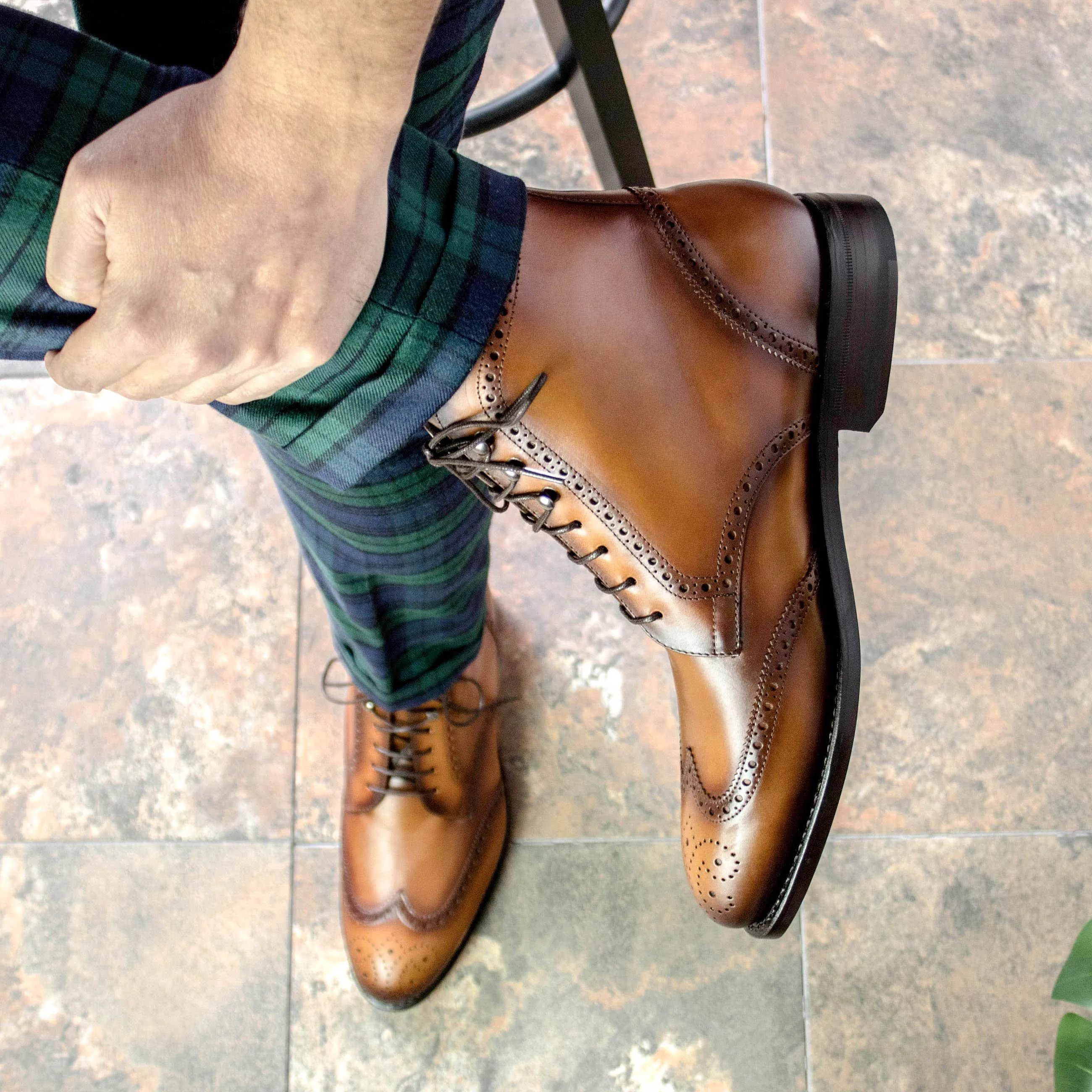 Hollander Military Brogue Boots